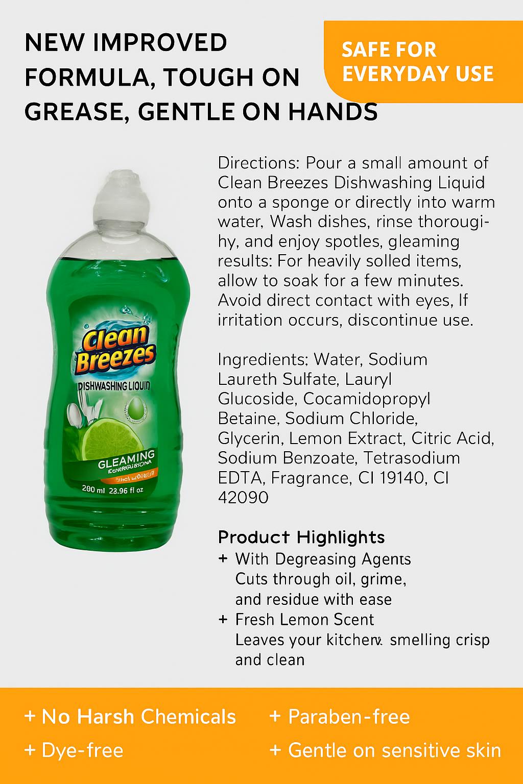 Dishwashing Soap - 25 Fl Oz (Pack of 4)