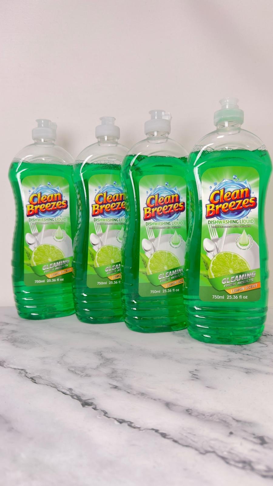 Clean Breezes Dishwashing Liquid (Pack of 4)