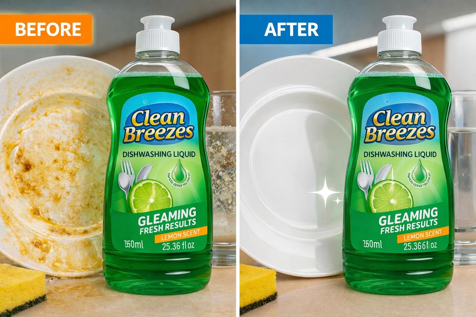 Clean Breezes Dishwashing Liquid (Pack of 4) - Image 2